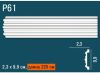 Молдинг Perfect Plus P61 Д200xШ2.3xВ9.9 см / Перфект Плюс.
