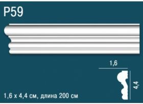 Молдинг Perfect Plus P59 Д200xШ1.6xВ4.4 см / Перфект Плюс.