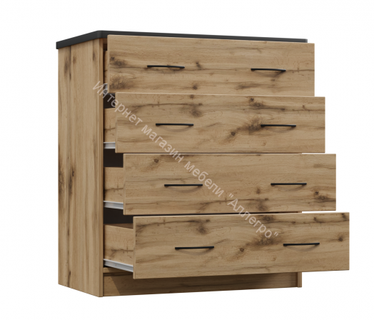 Комод "Дуэт Люкс" с 4-мя ящиками 700 (Дуб вотан)