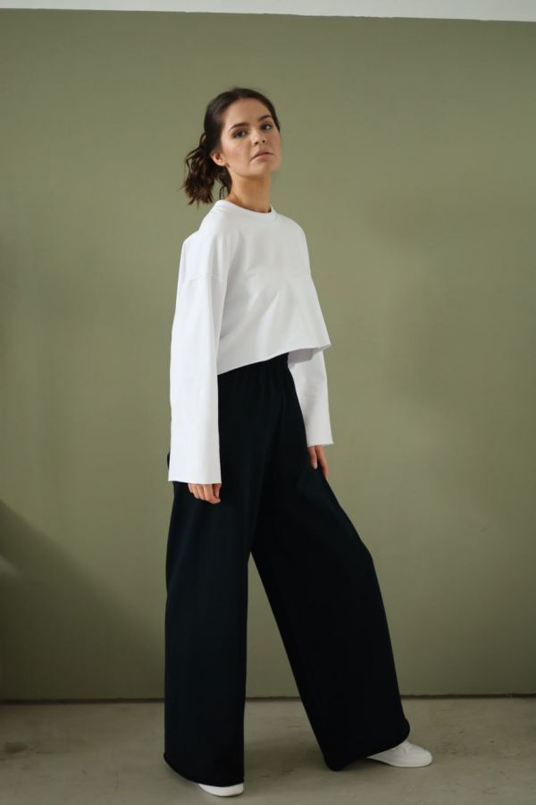 Кофта укороченная белая