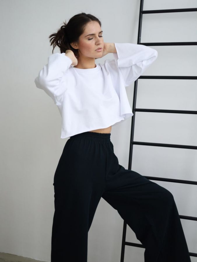 Кофта укороченная белая