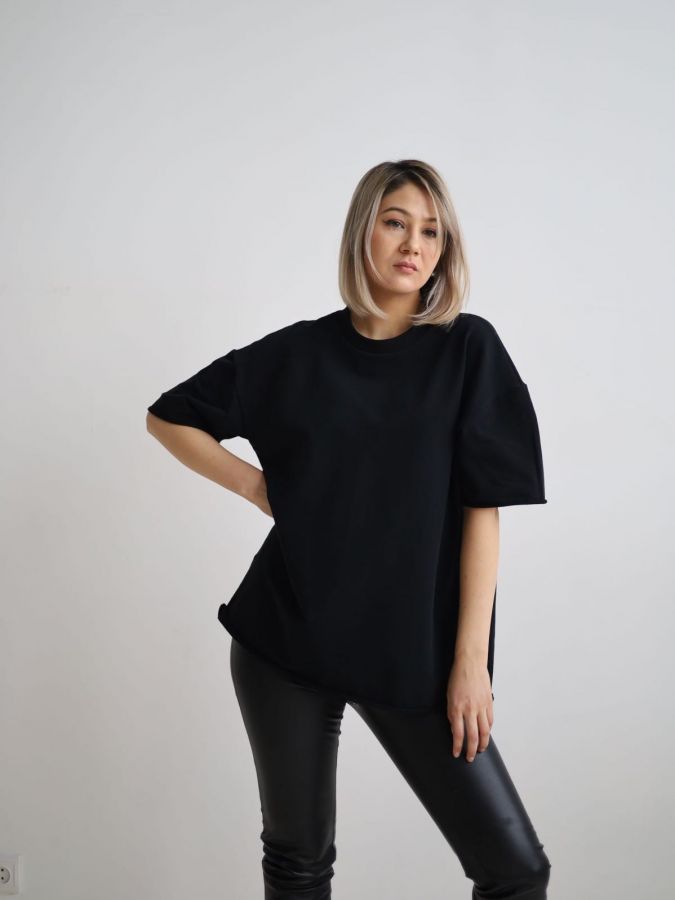 Футболка оверсайз черная