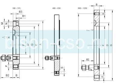 Переходной фланец 500 мм конус 15  8230-500-15-X Bison-Bial Польша Переходной фланец 500 мм конус 15  8230-500-15-X Bison-Bial Польша