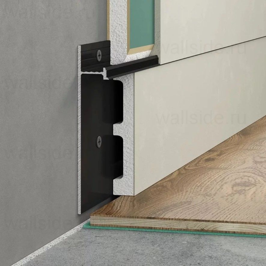 Скрытый плинтус Laconistiq Strong чёрный