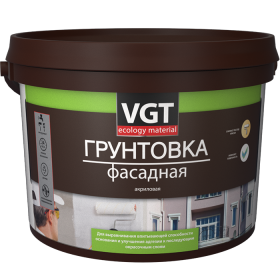 Грунтовка Фасадная VGT ВД-АК-0301 30кг Акриловая, Бесцветная / ВГТ ВД-АК-0301.