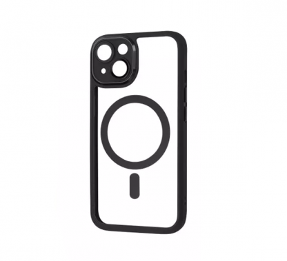 Чехол металлический прозрачный FIBRA с Magsafe для iPhone 14