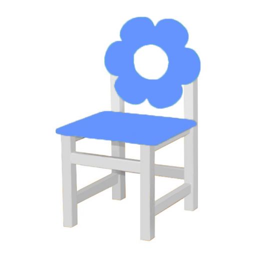 РК-54.2 Стул МДФ нерегулируемый  "Цветок синий"