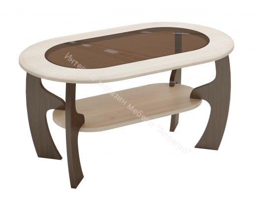 Журнальный стол Маджеста-2 со стеклом, Венге/Клен азия