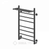 Полотенцесушитель Ника WAY II-80/50 U с Полкой Черный Матовый.