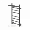 Полотенцесушитель Ника WAY II-80/40 U с Полкой Черный Матовый.