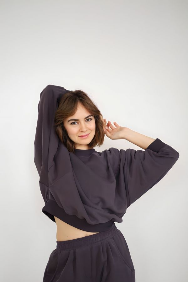 Свитшот геометричный графит