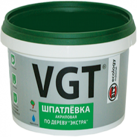 Шпатлевка по Дереву VGT Экстра 0.3кг Белая Акриловая, Универсальная / ВГТ Экстра.