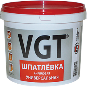Шпатлевка Универсальная VGT 1.7кг до 7мм Акриловая для Внутренних и Наружных Работ / ВГТ Универсальная.