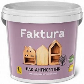 Лак Антисептик Faktura 2.7л Золотой Дуб на Водной Основе с Ионами Серебра и Воском для Наружных и Внутренних Работ / Фактура.