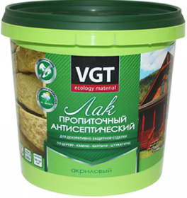 Лак Пропиточный для Дерева VGT 9кг Сосна Акриловый для Внутренних и Наружных Работ без Запаха / ВГТ.