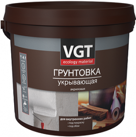 Грунтовка Укрывающая, Белая VGT ВД-АК-0301 45кг Акриловая для Внутренних Работ / ВГТ Укрывающая.