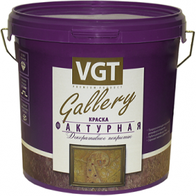 Краска Фактурная VGT Gallery TP 03 18кг Декоративная, Текстурная для Внутренних и Наружных Работ, Белая / ВГТ Фактурная.