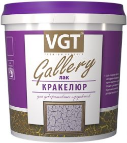 Лак Кракелюр VGT Gallery 0.9кг для Создания Трещин, как Промежуточное Покрытие, Бесцветный / ВГТ Кракелюр