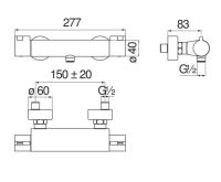 Смеситель для душа Nobili ABC AB87030 схема 2