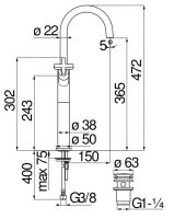 Смеситель для раковины Nobili Lira LR116228/2 схема 2