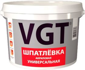 Шпатлевка Универсальная VGT 0.33кг до 7мм Акриловая для Внутренних и Наружных Работ / ВГТ Универсальная