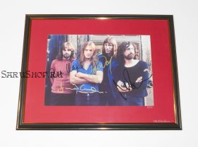Автографы: Pink Floyd. Дэвид Гилмор, Роджер Уотерс, Ричард Райт, Ник Мэйсон. Редкость