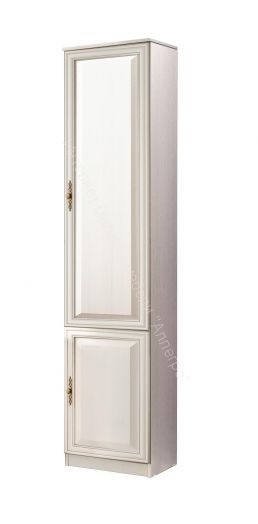 Шкаф-пенал 06.85 - 02 Габриэлла, Вудлайн кремовый/Сандал белый/патина