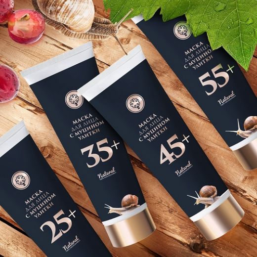 Маска для лица с муцином улитки 55+, 150 гр