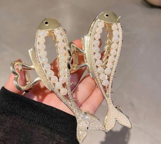 Заколка-краб в форме рыбы 34133