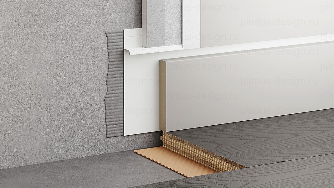 FD-01 скрытый плинтус белый