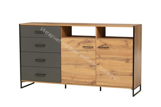 Комод 46.04 Доната, Дуб вотан/Диамант серый