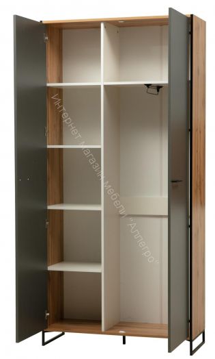 Шкаф для одежды 46.07 Доната, Дуб вотан/Диамант серый