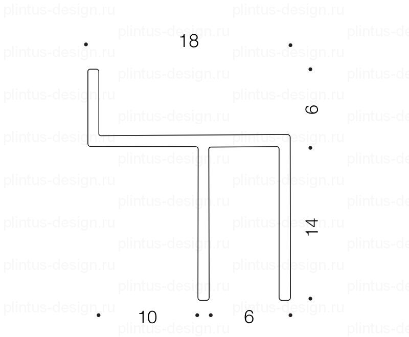 Ликорн С-11.2.3 теневой плинтус без подсветки