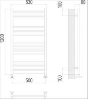 Водяной полотенцесушитель TERMINUS Сицилия П18 50х120 схема 3