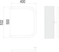 Водяной полотенцесушитель TERMINUS П-образный 40х50 с боковым подключением схема 3