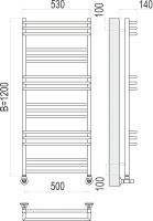 Электрический полотенцесушитель TERMINUS Кельн П18 50х120 схема 3
