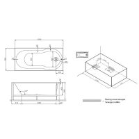 Акриловая ванна Am.Pm X-Joy W88A-170-070W-A 170х70 схема 2