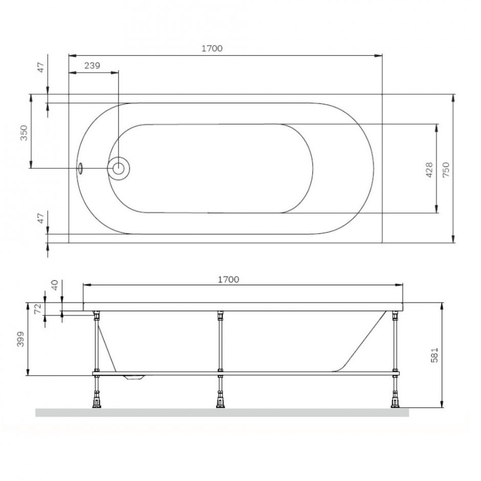 Акриловая ванна Am.Pm X-Joy W94A-170-075W-A 170х75 ФОТО