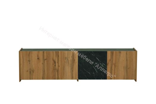 Тумба под ТВ 56.01 Адажио, Дуб вотан/мрамор Чёрный