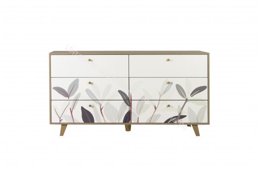 Комод 56.02 Адажио, Дуб сонома/Белый