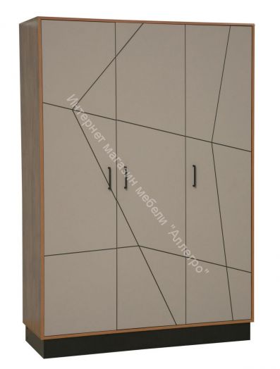 Шкаф для одежды 54.12 Гамма (3-х дв.), Таксония/Грей