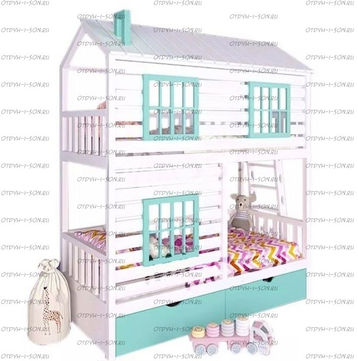 Кровать двухъярусная Домик Standard №33 (любые размеры)