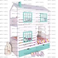 Кровать двухъярусная Домик Standard №33 (любые размеры)