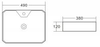 Раковина на столешницу BelBagno BB1387 49х38 см схема 2