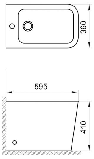 Биде напольное BelBagno Ardente-R BB003B санфаянс ФОТО