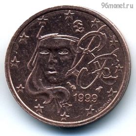 Франция 2 евроцента 1999