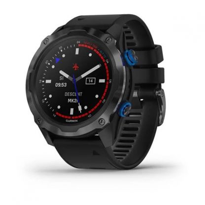 Garmin DESCENT MK2I титановые с DLC-покрытием и черным ремешком фото