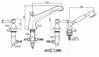 Смеситель Zucchetti Agor Classic для ванны и душа ZAL486 схема 1