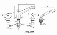 Смеситель Zucchetti Agor Classic для ванны и душа ZAM486 схема 1