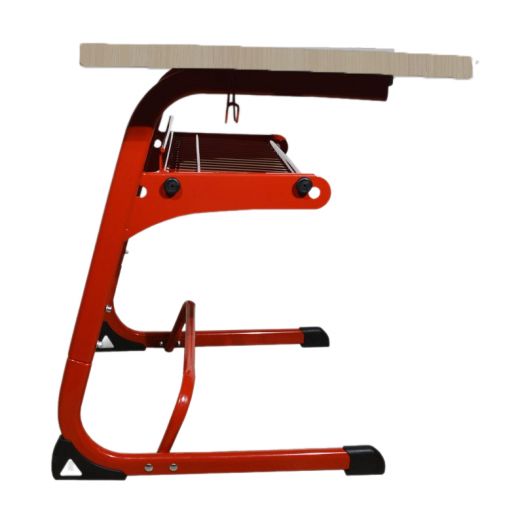 ПРОМЕТЕЙ Стол регулируемый 1-местный, с пеналом (Серый металлокаркас)